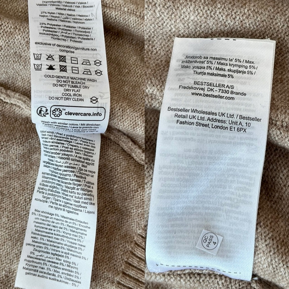 Only Lesly Long Sleeve Open-front Knit Cardigan L Beige Melange - Picture 12 of 13